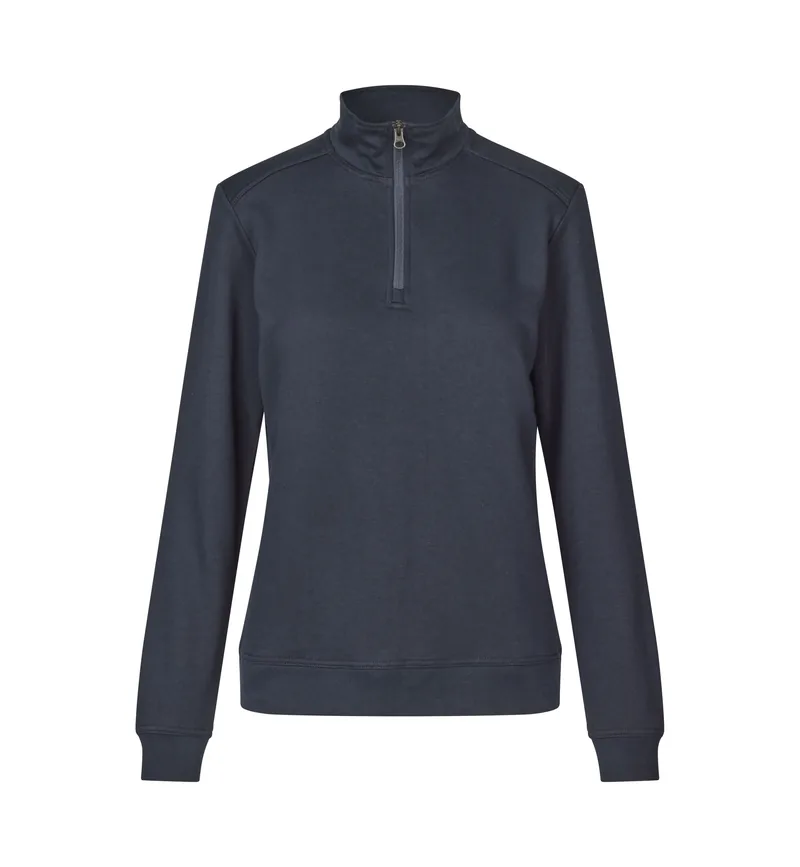 No. 0385 PRO Wear CARE sweat  | unbrushed | ¼ zip | women