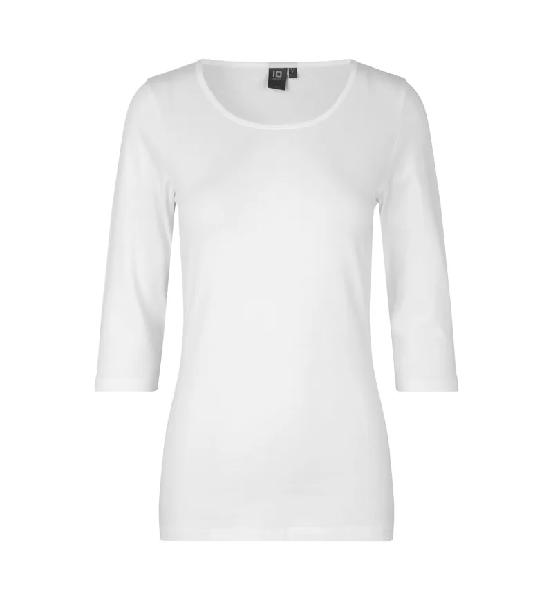 Stretch T-shirt | ¾ sleeved | women — White